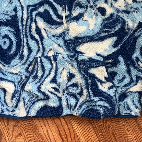 ASOS 4505 ski borg 1/4 zip sweat in blue swirl print - Size 8 - Picture 4 of 8